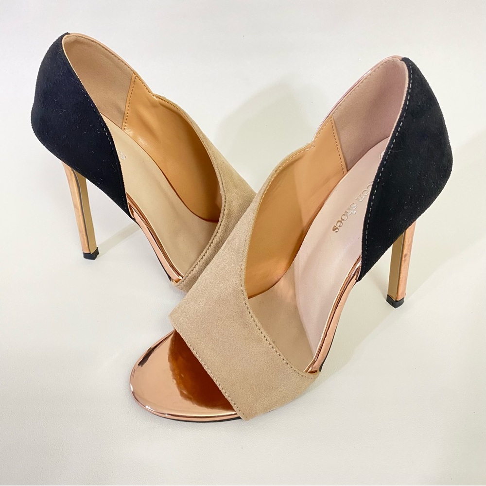 Queen Shoes Open Toe Side Cut Pumps Womens Stilettos 9 / 39